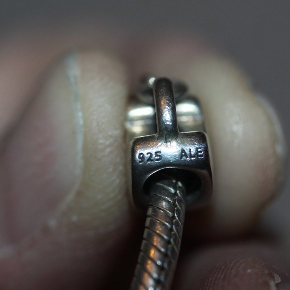 Pandora Sterling Silver 14K Gold Lock Key Charm - Picture 3 of 3